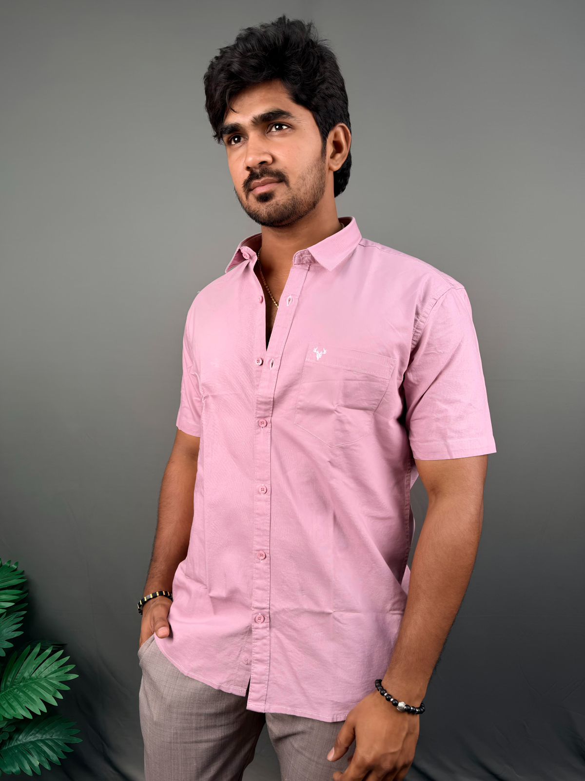 OXFORD PLAIN SOFT PASTEL PINK-002