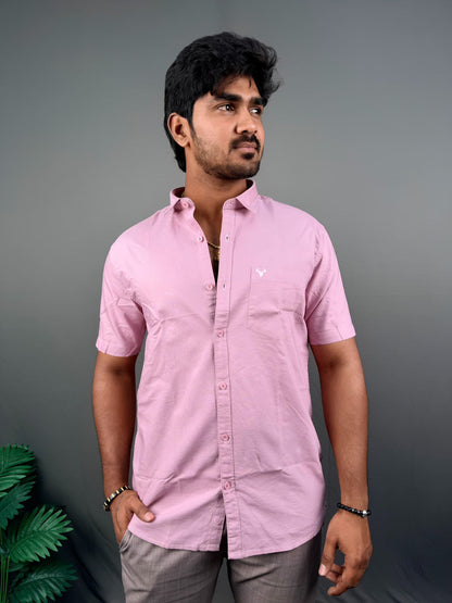 OXFORD PLAIN SOFT PASTEL PINK-002