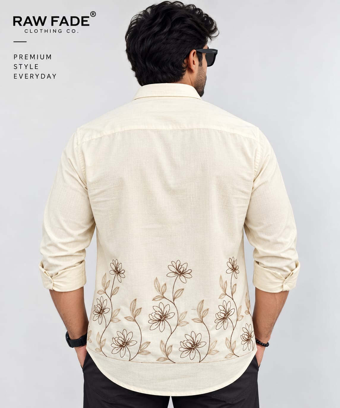 RAW FADE EMBROIDERY SHIRTS - 003