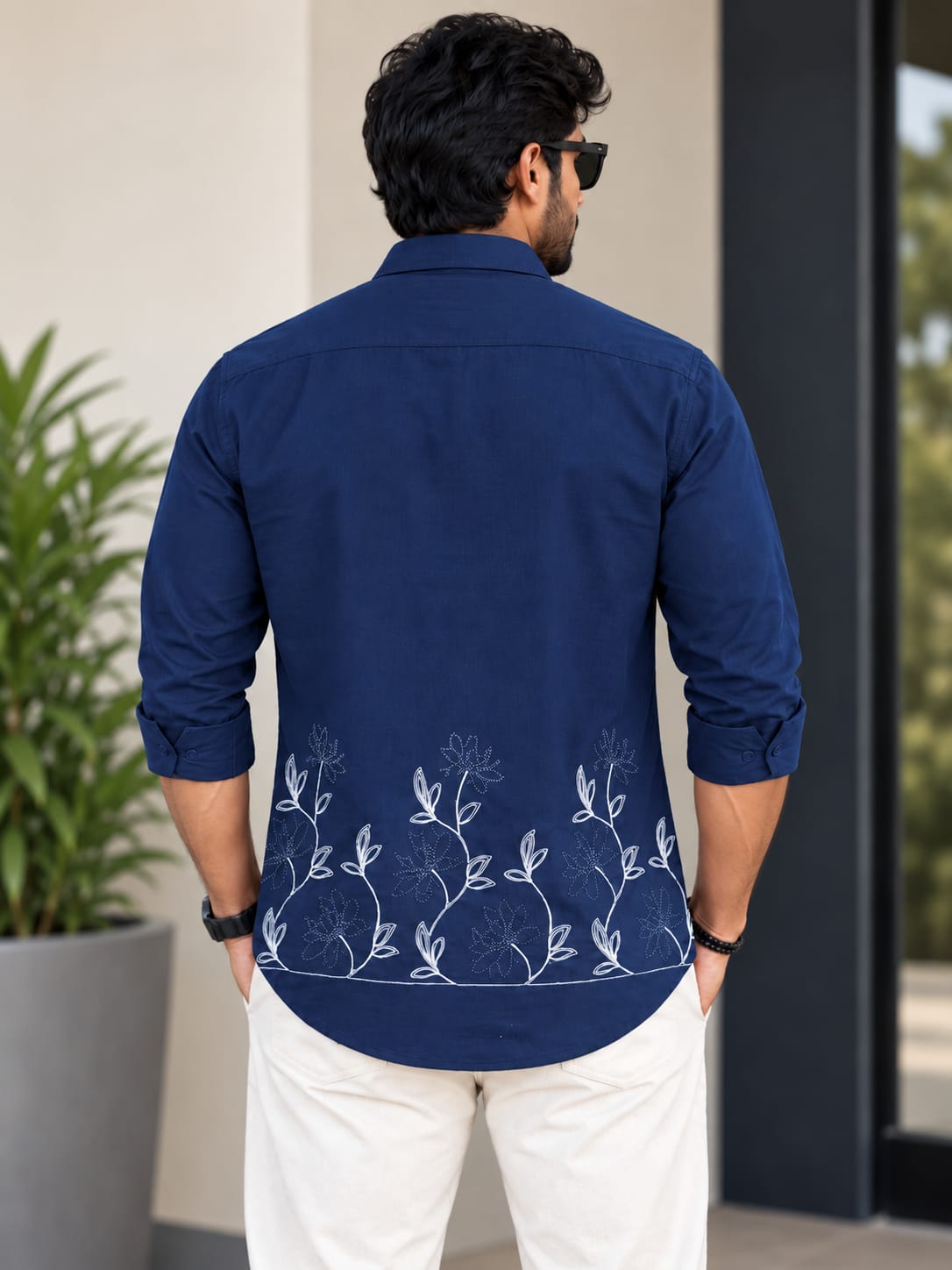 RAW FADE EMBROIDERY SHIRTS - 002