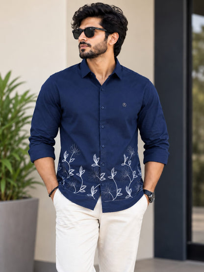RAW FADE EMBROIDERY SHIRTS - 002