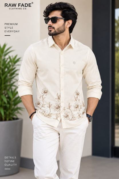 RAW FADE EMBROIDERY SHIRTS - 003