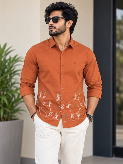 RAW FADE EMBROIDERY SHIRTS - 007
