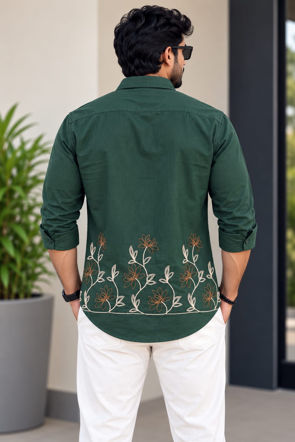 RAW FADE EMBROIDERY SHIRTS - 001