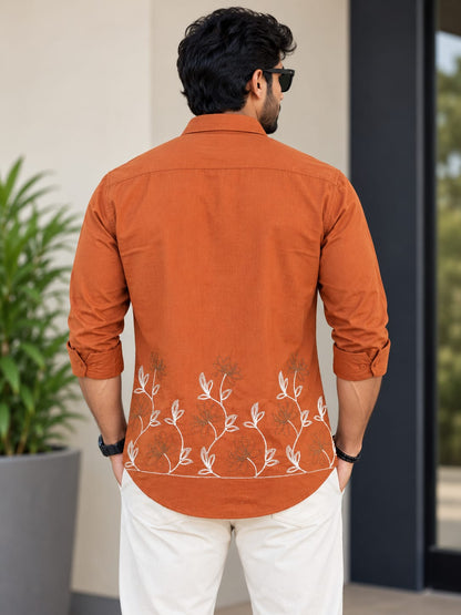 RAW FADE EMBROIDERY SHIRTS - 007
