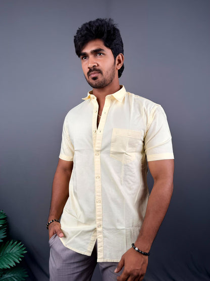 OXFORD PLAIN LIGHT BUTTER YELLOW-004