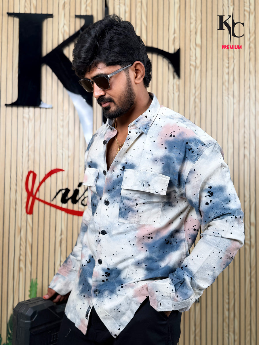 RAWFADE Oversized Shirt for Men | Heavy Twill Fabric